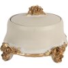 Clayre & Eef Cutie pentru bijuterii Ø 14x9 cm Bej-Auriu Vintage