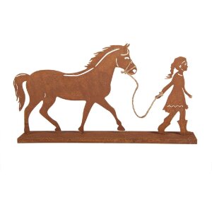 Clayre & Eef 6Y5929 Dekoration Kind mit Pferd 42x7x22 cm