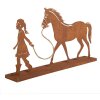 Clayre & Eef 6Y5929 Dekoration Kind mit Pferd 42x7x22 cm