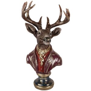 Clayre & Eef Bust Decorativ Ren 30x22x57 cm Maro Roșu