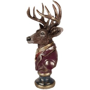 Clayre & Eef Bust Decorativ Ren 30x22x57 cm Maro Roșu