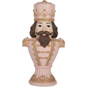 Clayre & Eef 6PR5366 Dekoration Nussknacker Rosa 16x10x30 cm