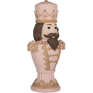 Clayre & Eef 6PR5366 Dekoration Nussknacker Rosa 16x10x30 cm