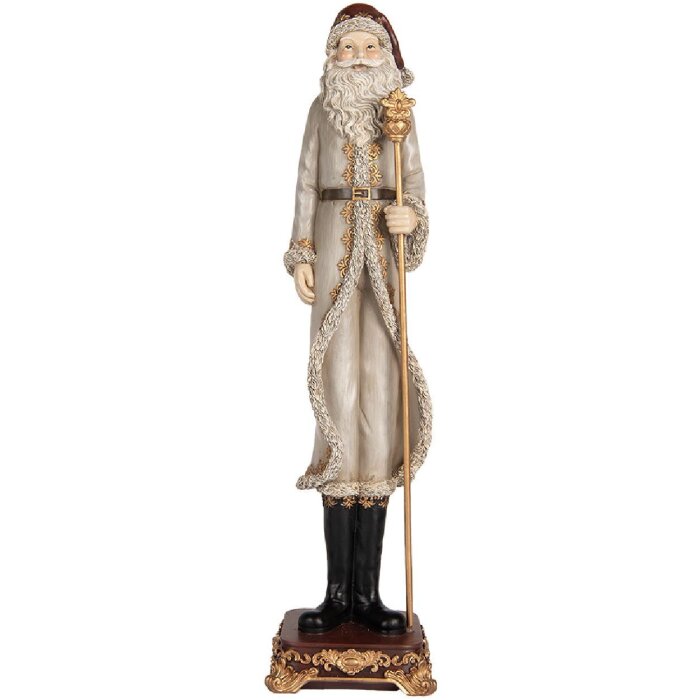 Clayre & Eef 6PR5369 Decorațiune Moș Crăciun 10x10x42 cm