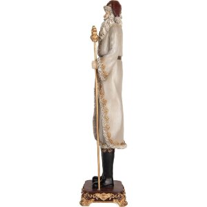 Clayre & Eef 6PR5369 Decorațiune Moș Crăciun 10x10x42 cm