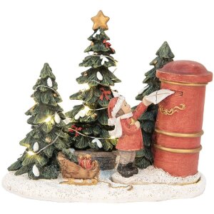 Clayre & Eef 6PR5373 Decorațiune Copil la Cutia Poștală LED 16x12x14 cm