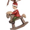Clayre & Eef 6PR5391 Decorațiune Agățată Copil pe Cal Balansoar 7x3x9 cm