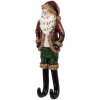 Clayre & Eef Decorațiune de Perete Moș Crăciun 13x7x39 cm Roșu & Verde