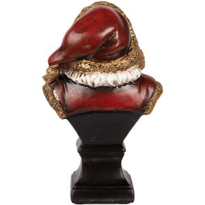 Bust Decorativ Moș Crăciun Clayre & Eef 10x8x17 cm Roșu