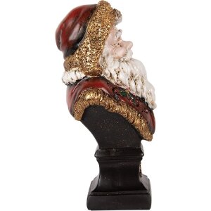 Bust Decorativ Moș Crăciun Clayre & Eef 10x8x17 cm Roșu