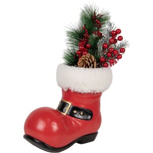 Clayre & Eef 6PR5683 Decorațiune Cizmă de Crăciun 25x15x22 cm