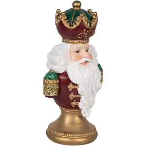 Bust Decorațiune Moș Crăciun cu LED Clayre & Eef 15x10x26 cm