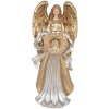 Clayre & Eef 6PR5697 Dekoration Engel 16x13x35 cm Gold Silberfarben