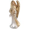Clayre & Eef 6PR5697 Dekoration Engel 16x13x35 cm Gold Silberfarben