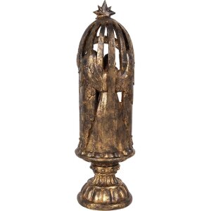 Clayre & Eef 6PR5702 Weihnachtsgruppe Ø 14x43 cm Goldfarbig Braun