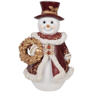 Clayre & Eef 6PR5703 Dekoration Schneemann 15x14x24 cm