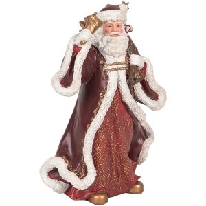Clayre & Eef 6PR5704 Dekoration Weihnachtsmann 15x11x20 cm