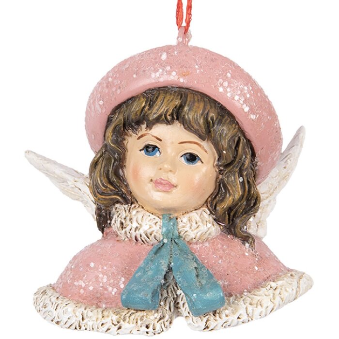 Clayre & Eef Decorațiune Suspendată Înger 8x7x7 cm