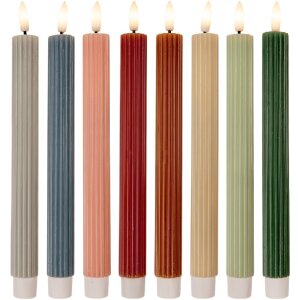 Clayre & Eef 6CA0002BL Kerze mit LED Set 2 Ø 2x25 cm