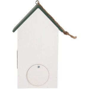 Clayre & Eef Căsuță pentru păsări 15x10x22 cm Alb Verde