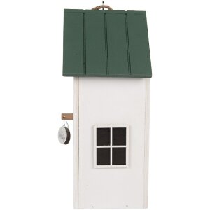 Clayre & Eef Căsuță pentru păsări 15x10x22 cm Alb Verde