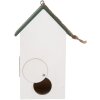 Clayre & Eef Căsuță pentru păsări 15x10x22 cm Alb Verde