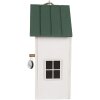 Clayre & Eef Căsuță pentru păsări 15x10x22 cm Alb Verde