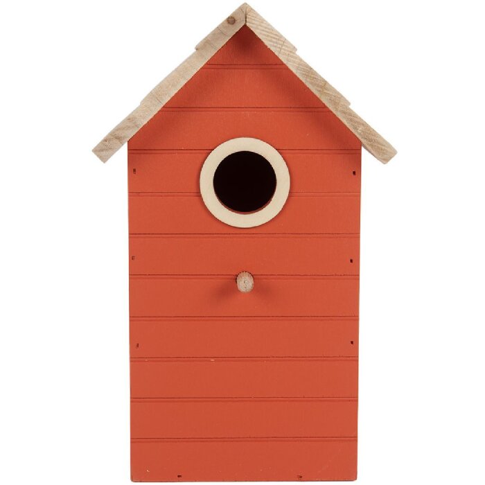 Clayre & Eef 6H2442 Vogelhaus 15x10x22 cm Rot Braun