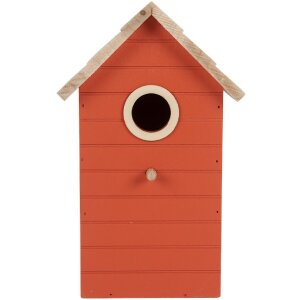 Clayre & Eef 6H2442 Vogelhaus 15x10x22 cm Rot Braun