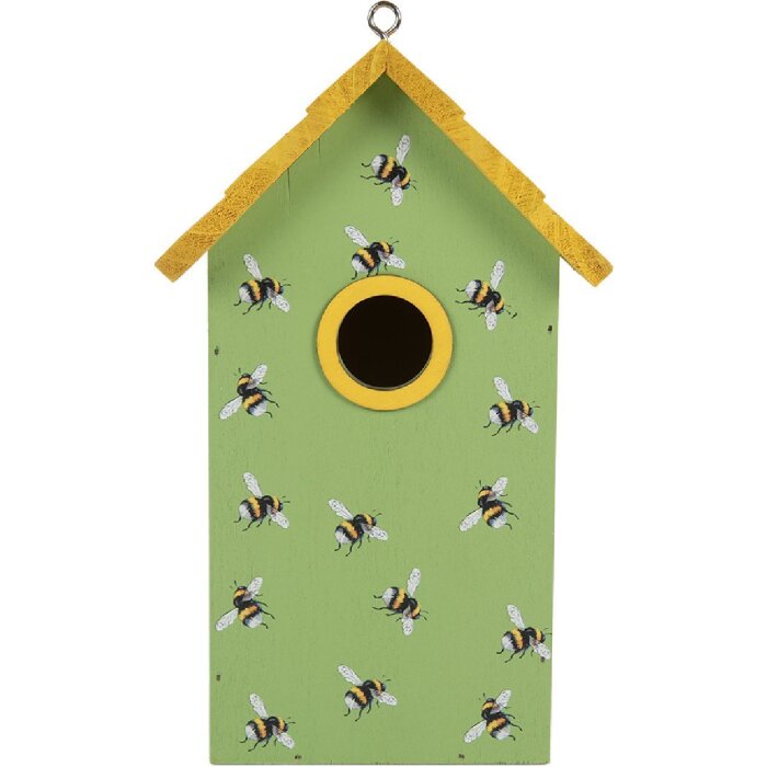 Clayre & Eef 6H2443 Căsuță pentru păsări 15x10x22 cm Verde și Galben