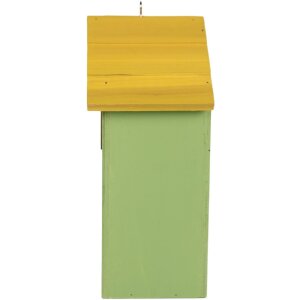 Clayre & Eef 6H2443 Căsuță pentru păsări 15x10x22 cm Verde și Galben