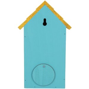 Clayre & Eef 6H2444 Vogelhaus 15x10x22 cm Blau Gelb