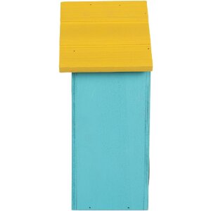 Clayre & Eef 6H2444 Vogelhaus 15x10x22 cm Blau Gelb