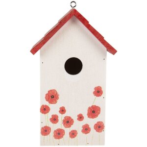 Clayre & Eef 6H2446 Vogelhaus 15x10x22 cm Holz Landhausstil