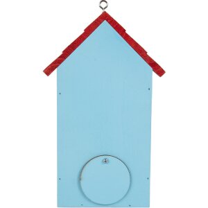Clayre & Eef 6H2447 Vogelhaus 15x10x22 cm Blau und Rot