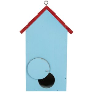 Clayre & Eef 6H2447 Vogelhaus 15x10x22 cm Blau und Rot