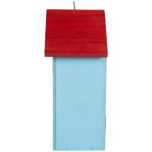 Clayre & Eef 6H2447 Vogelhaus 15x10x22 cm Blau und Rot