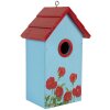 Clayre & Eef 6H2447 Vogelhaus 15x10x22 cm Blau und Rot