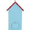 Clayre & Eef 6H2447 Vogelhaus 15x10x22 cm Blau und Rot