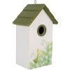 Clayre & Eef Căsuță pentru Păsări 15x10x22 cm Alb/Verde Rustic