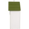 Clayre & Eef Căsuță pentru Păsări 15x10x22 cm Alb/Verde Rustic