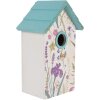 Clayre & Eef 6H2451 Vogelhaus 15x10x22 cm Weiß-Türkis