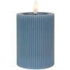 Clayre & Eef 6CA0003BL LED Kerze Ø 8x13 cm / 2x AA Batteriebetrieb
