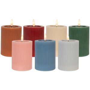 Clayre & Eef Lumânare LED Ø 8x13 cm, 2xAA