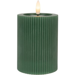 Clayre & Eef 6CA0003DGR Kerze mit LED Durchmesser 8x13 cm