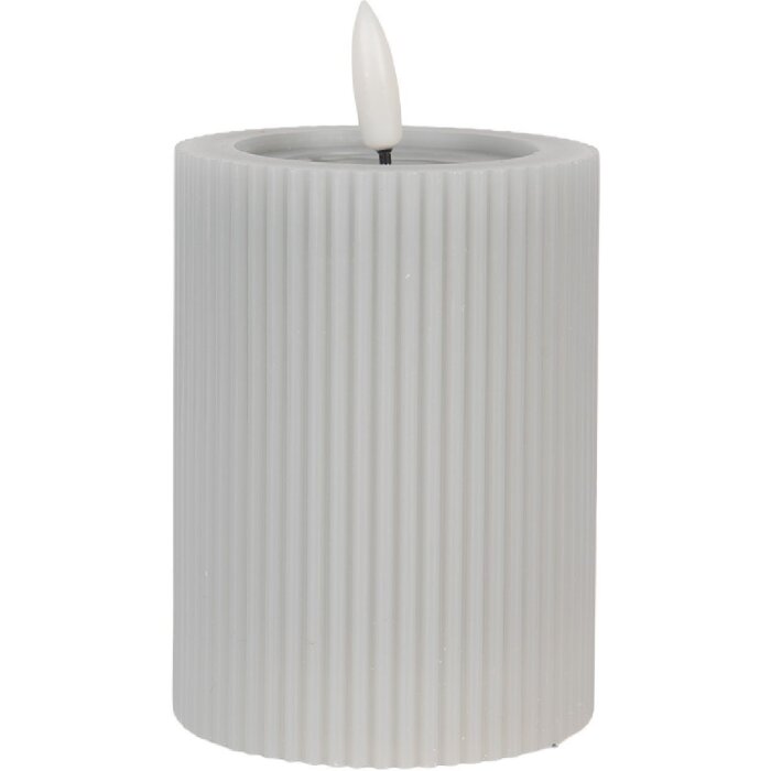 Clayre & Eef 6CA0003G Kerze mit LED Ø 8x13 cm 2xAA Batterie