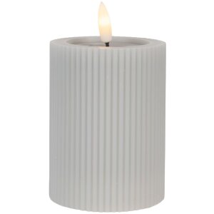 Clayre & Eef 6CA0003G Kerze mit LED Ø 8x13 cm 2xAA Batterie