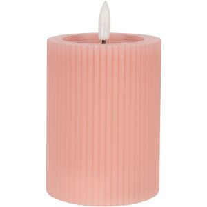 Clayre & Eef Lumânare LED Roz 8x13 cm