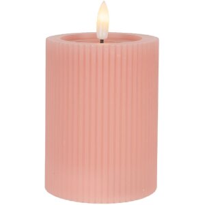 Clayre & Eef Lumânare LED Roz 8x13 cm