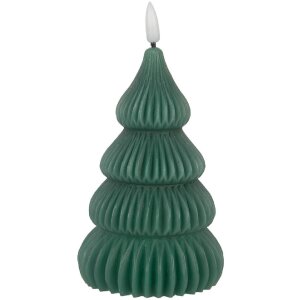 Clayre & Eef Lumânare LED Brad de Crăciun 8x17...